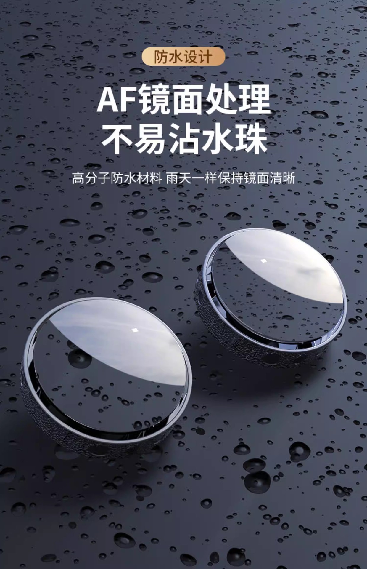 Car rearview mirror blind spot auxiliary mirror, ultra-clear 360-degree panoramic suction cup type