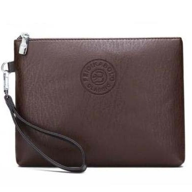 Tablet Computer Storage Bag iPad Men's Casual Clutch Bag Pu Soft Leather Mobile Phone Bag Large Capacity Handbag Wallet