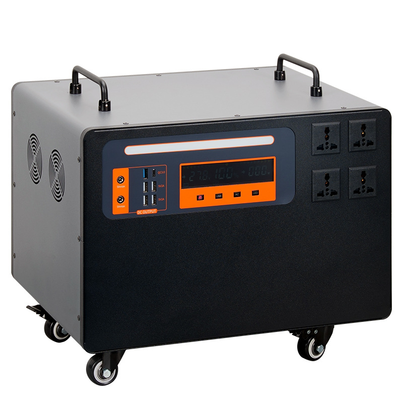 Batería de litio de almacenamiento de energía estándar estadounidense de 110V dedicada en Taiwán, fuente de alimentación de emergencia móvil al aire libre de alta potencia y gran capacidad
