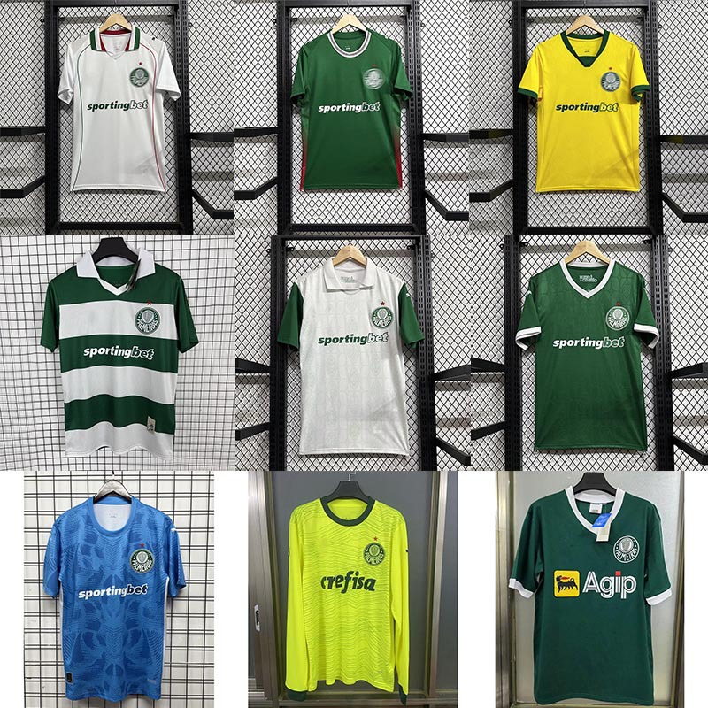 Camiseta de Fútbol del Palmeiras de Poliéster Personalizable y Manga Corta para Deportes
