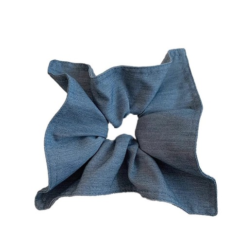 Korean-style fabric square scarf large intestine hair tie women's headband high-end extra large round headband hair tie hair accessory head accessory