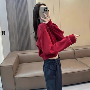 Lulu Same Softstreme Air Layer Round Neck Loose Sweatshirt Breathable High Elastic Sports Running Leisure Spring and Autumn