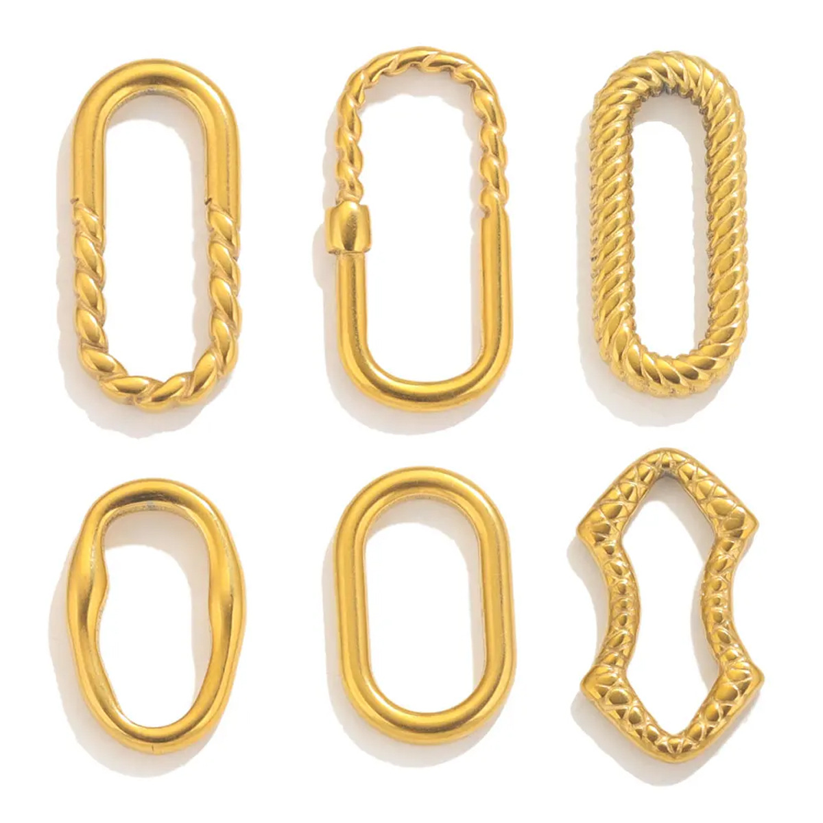 Geometric Pattern 5 PCS/Package 304 Stainless Steel Geometric Earring Connector