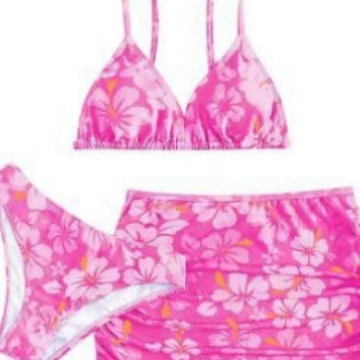 Женский купальник 2025 года, летний, для взрослых, двухкомпонентный, в стиле милого платья принцессы, комплект бикини из трех предметов для детей старшего возраста