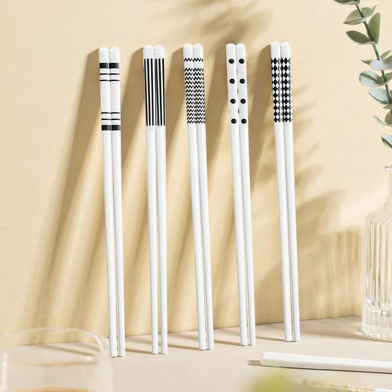 Ceramic Chopsticks For Home Canteen,Non-slip,Mildew-resistant,Cold-resistant And Heat-resistant,Modern Simple Men's And Women's High-looking Tableware Chopsticks
