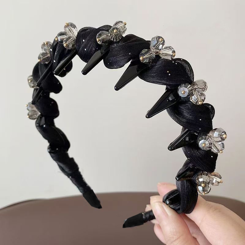Exquisite Beaded Hairband for Women 2025 New Style Height-Increasing Headband with a High-End Feel and Elegant Hair Accessory
