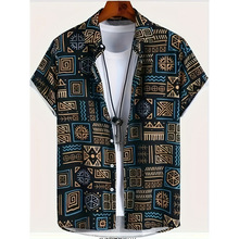 T 50350 Print Hawaiian Men's Shirt ����������ʿ�����羳