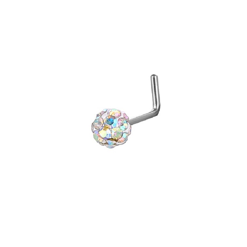Personalisierter Nasenpiercing-Ring mit feiner Nadel und L-förmiger Kugel – Hersteller und Verkäufer_voghion.com