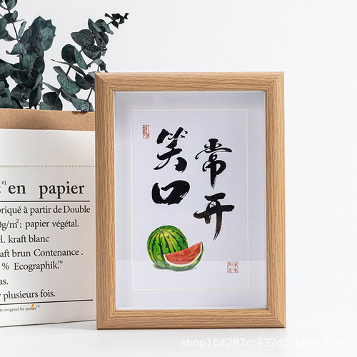 Wholesale wooden hollow three-dimensional photo frame calligraphy table business license frame a4 wall hanging homemade diy specimen picture frame