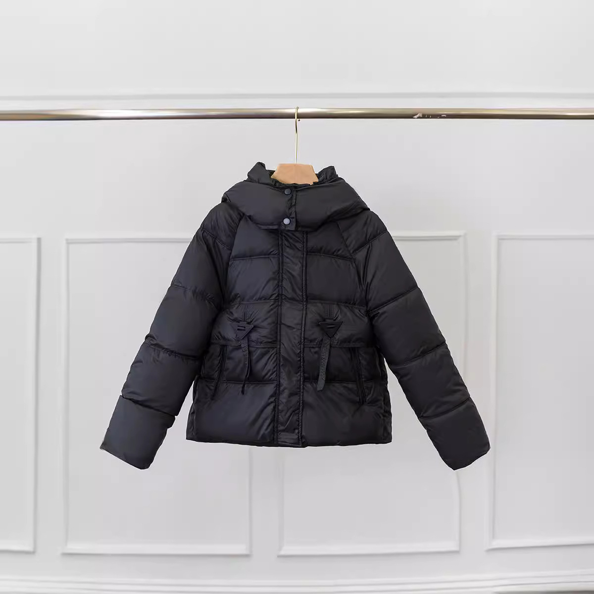Algodón transfronterizo de invierno de mujeres 2024 nuevo estilo corto hombre pequeño cuello grueso pan de algodón chaqueta con capuzas image 4