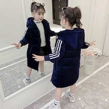 童装女童冬装棉袄中长款加厚金丝绒棉服儿童冬季小女孩棉衣外套潮