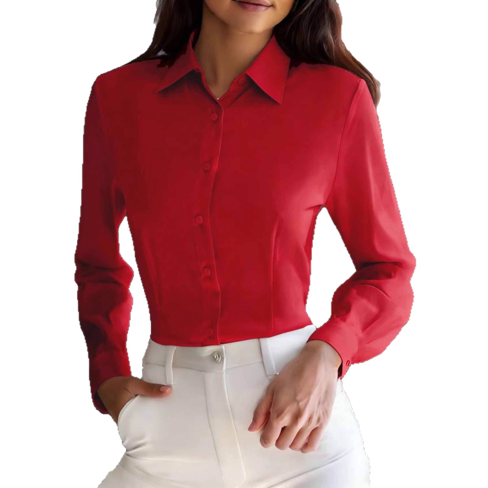 2026 New Independent Station European And American Cross-Border Long-Sleeve Slim-Fit Casual Shirt For Women_ecoleips.com