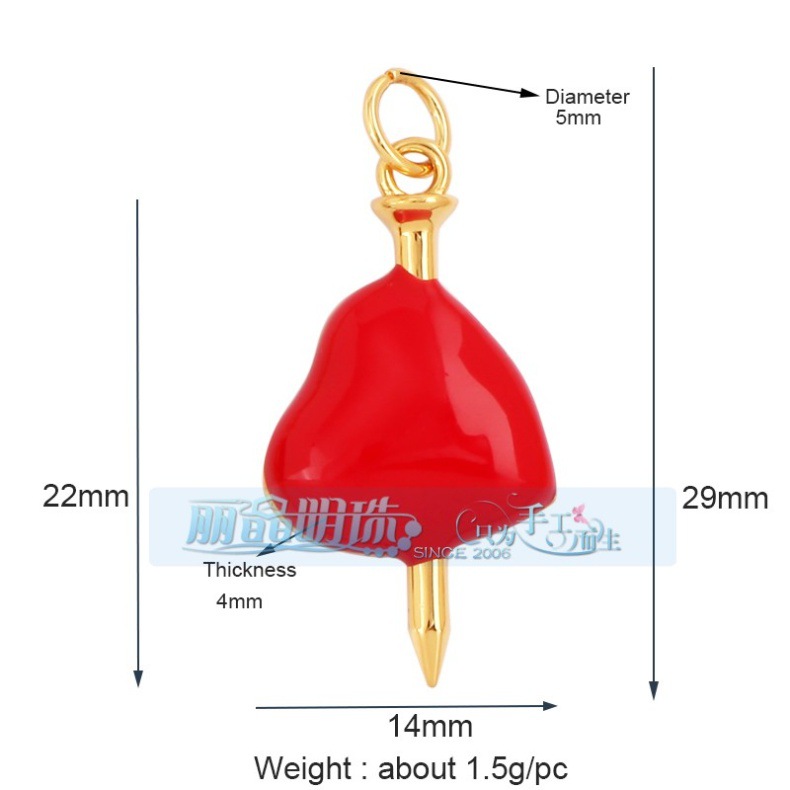 3g Weight Pendant Jewelry Making Type DIY Jewelry Accessories Classification 1 Piece Quantity Copper Material Heart Shape Pattern Hip-Hop, Vintage Style Style 1 Piece Copper Heart Shape Pendant 27