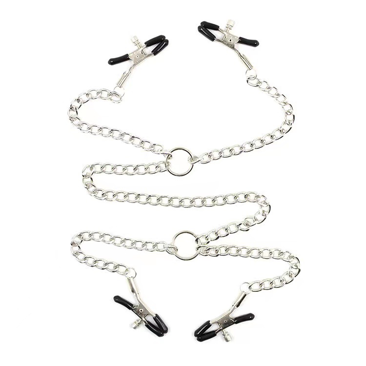 sm alternative toys adult supplies clip metal four-head chain breast clip female clip couple flirting supplies sex tools