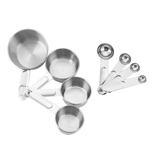 Cross-border wholesale baking tools stainless steel measuring cup dessert metal coffee milk powder measuring spoon with scale