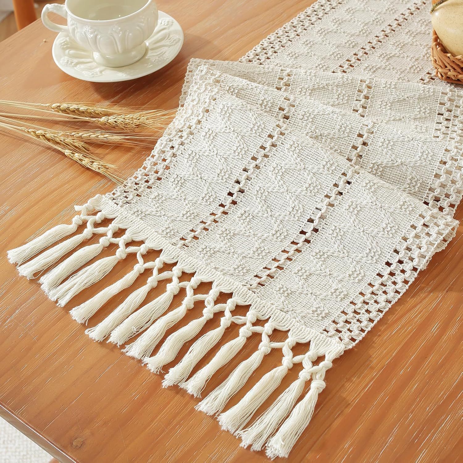 올 화이트 매듭 태슬