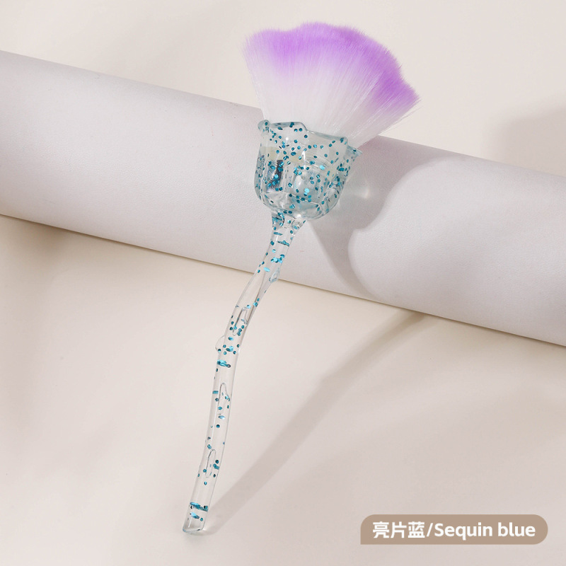 新しいネイルのバラの花のブラシのネイルのほこり取りブラシの柔らかい毛のブラシの多種の色は任意でネイルのツールの清潔なブラシを使います。|undefined