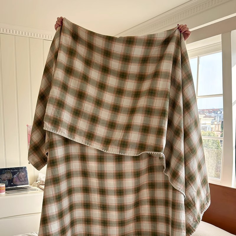 Manta de gasa de doble capa de algodón de verano, colcha de aire acondicionado, siesta de verano, manta de algodón de oficina, manta de sofá, colcha fresca de verano image 4