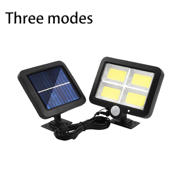 Luz de jardín con energía solar, luz de pared impermeable con sensor de movimiento para exteriores, iluminación para garaje, sensor inteligente, súper brillante.