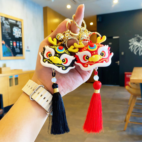 National trend cartoon tassel twelve zodiac dragon year keychain cute and exquisite bag car pendant small gift wholesale