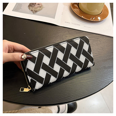 Women's Stripe Pu Leather Side Zipper Wallets display picture 4