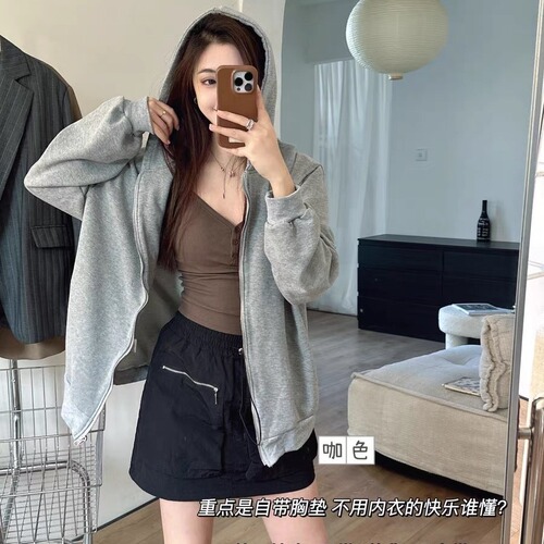 Spring and summer style 6610 beautiful back underwear, mid-length button V-neck suspender, one-cup vest with chest pad, slim inner wear