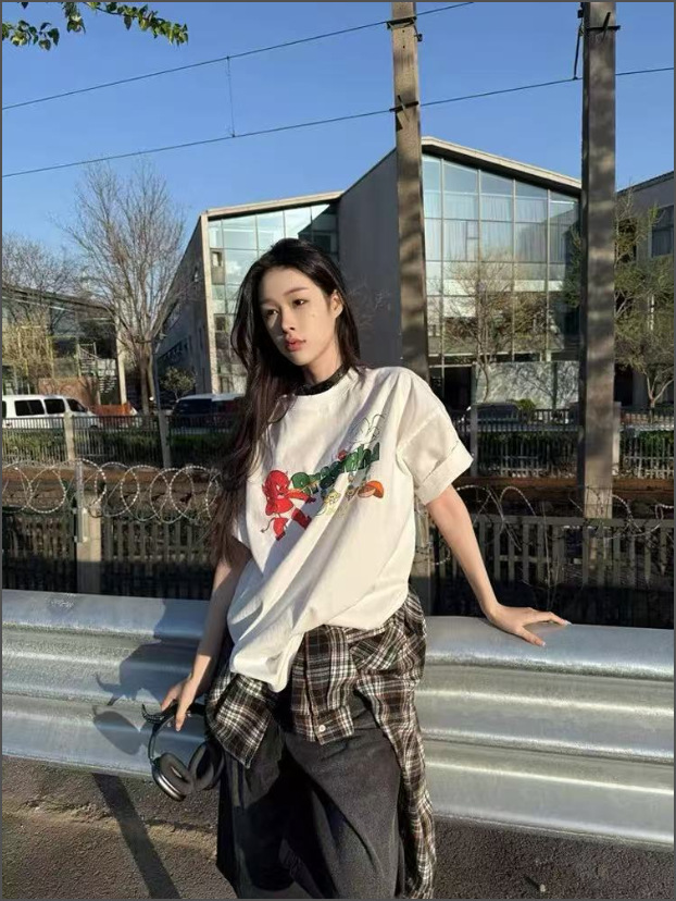 Trendiges Oversized T-shirt Mit Washed-look Und Distressed-effekt_voghion.com