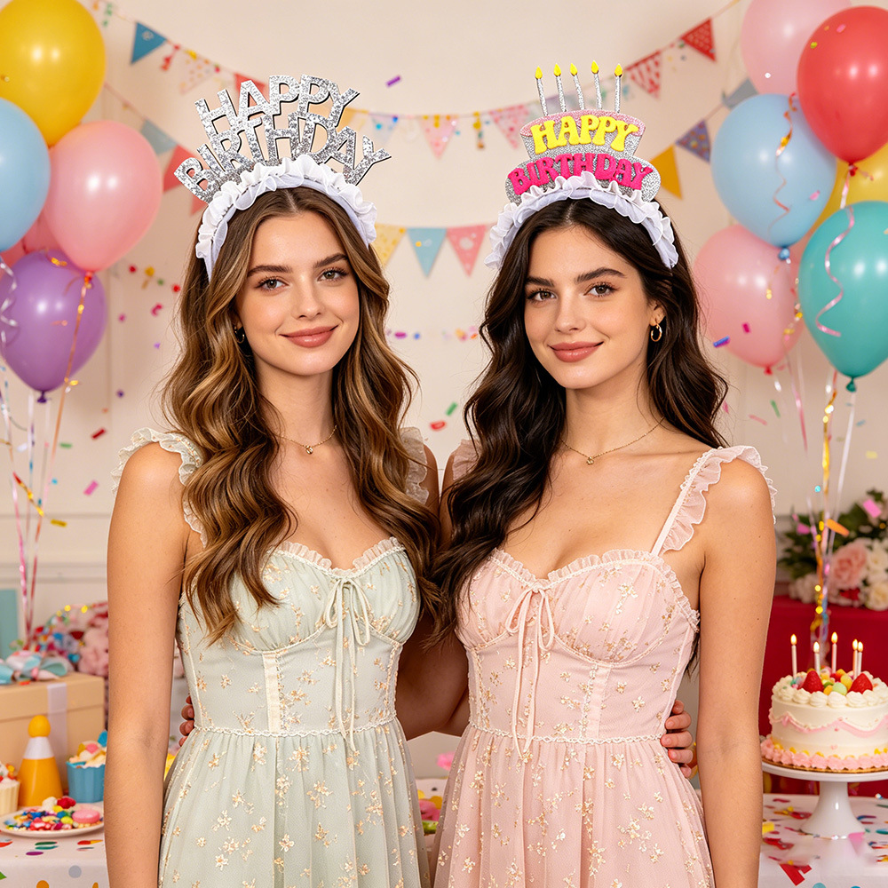 Cumpleaños de la corona para adultos niños cumpleaños de fiesta decoración de cabeza HAPPY BIRTHDAY letra cabeza de cabeza