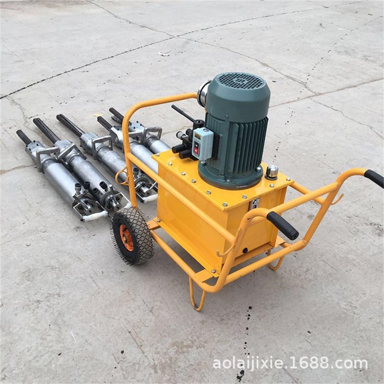 奥莱大理石矿山开山劈石机器 手推式液压劈裂机 小型柴油劈裂机