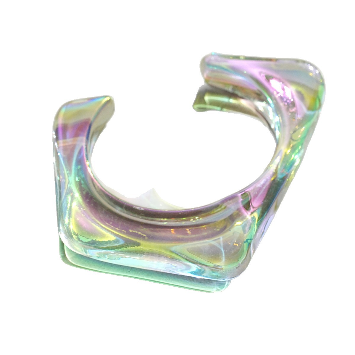 Han zhishang, pulsera abierta transfronteriza Europea y estadounidense transparente femenina AB color yakli exagera la tendencia y las artesanías de moda irregulares