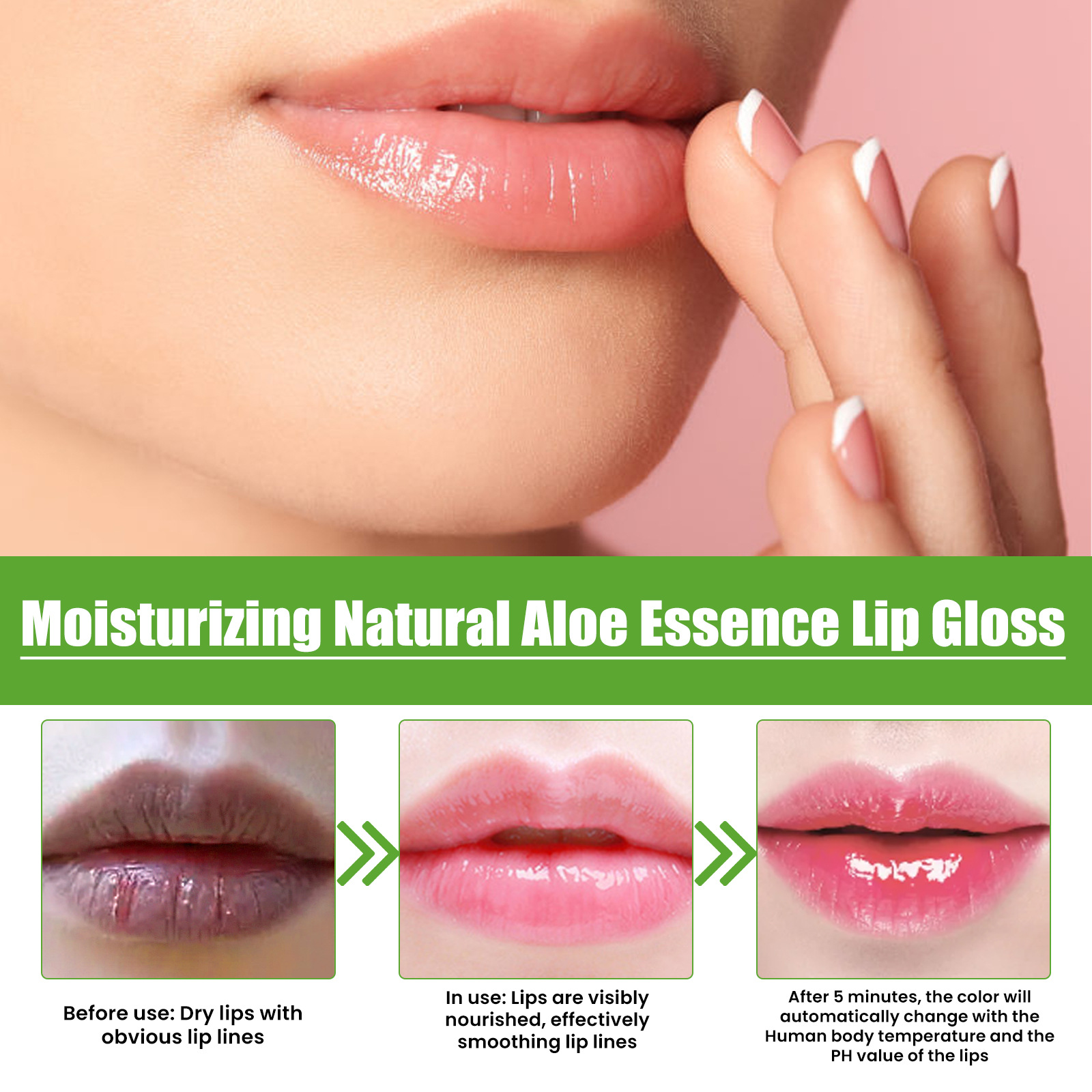 Moisturizing Aloe Essence Lip Gloss For Soft And Shiny Lips_voghion.com