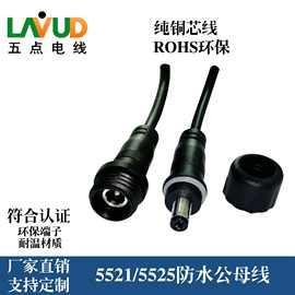 5521防水公母线防水户外线两芯防水线对接线防水电源线DC5.5