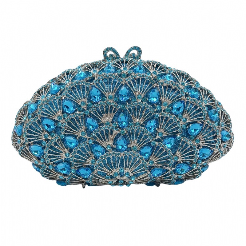 Bolsa de cristal rosa, nuevo paquete de cena de diamantes, anchoa hueca, bolso de diamantes, bolso de banquete de mujer