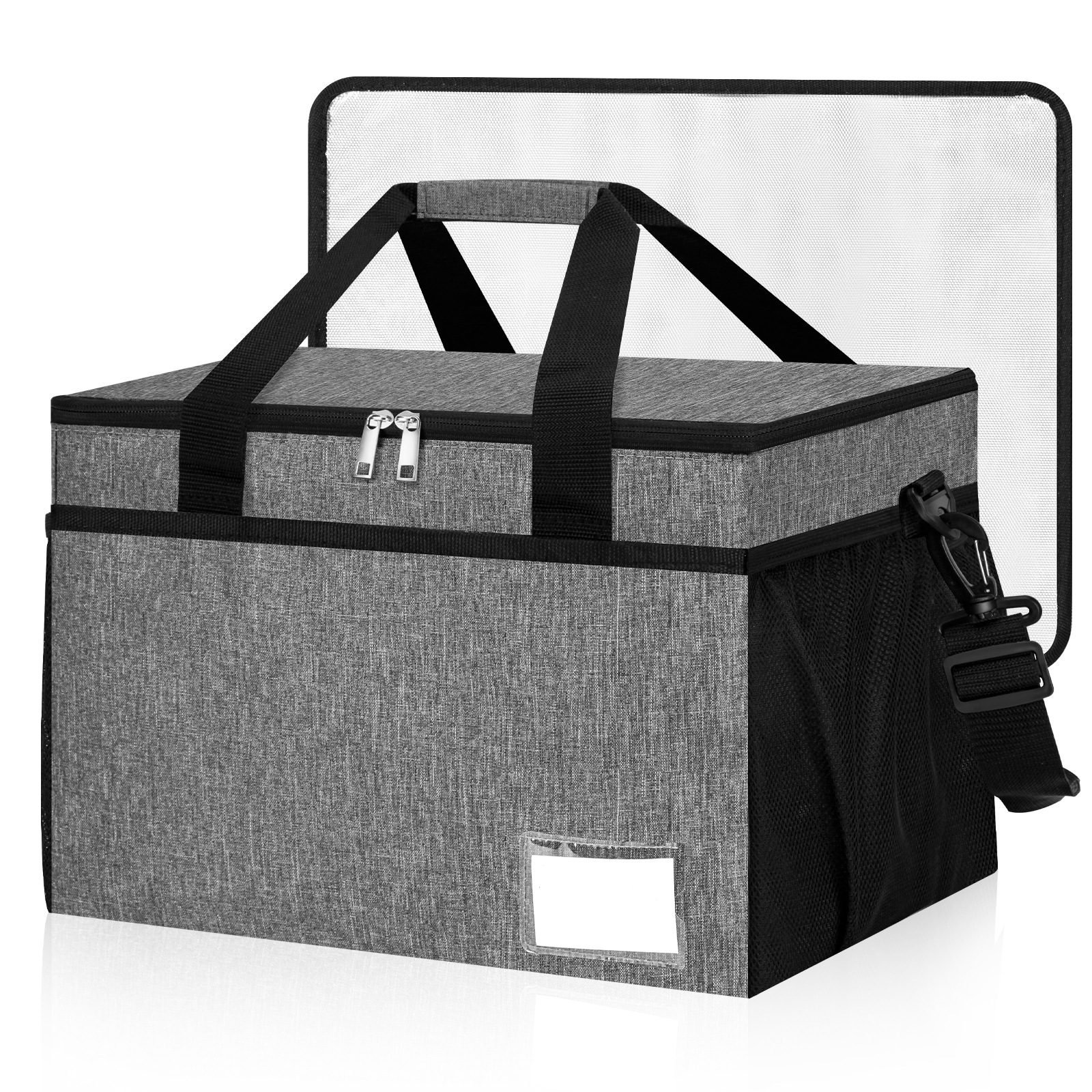 跨境新款35L保温包户外野餐露营包防水牛津布车载外卖便当袋冰包