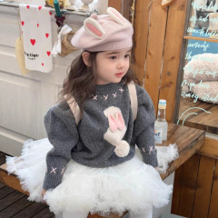 女童毛衣2025新款儿童保暖上衣秋冬宝宝衣服加厚亲肤湖州织里童装