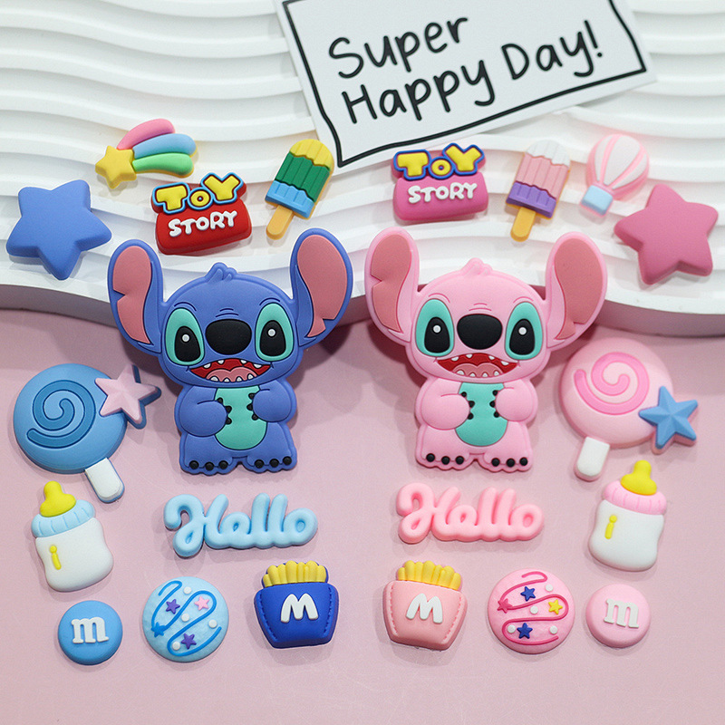 Lilo & Stitch Pvc Resin Accessories DIY Phone Case Decoration Materials iPad Case Shoe Patch Lilo & Stitch Pvc Resin Accessories DIY Phone Case Decoration Materials iPad Case Shoe Patch