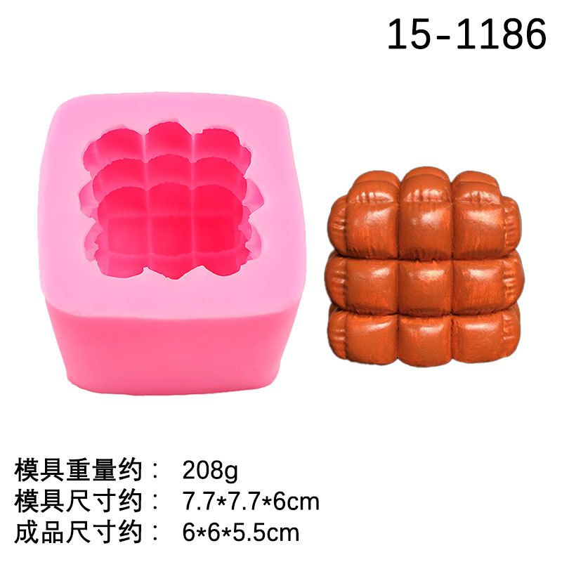3D sofá banco de cuero fondant silicona molde epoxi hornear pastel decoración vela aromaterapia