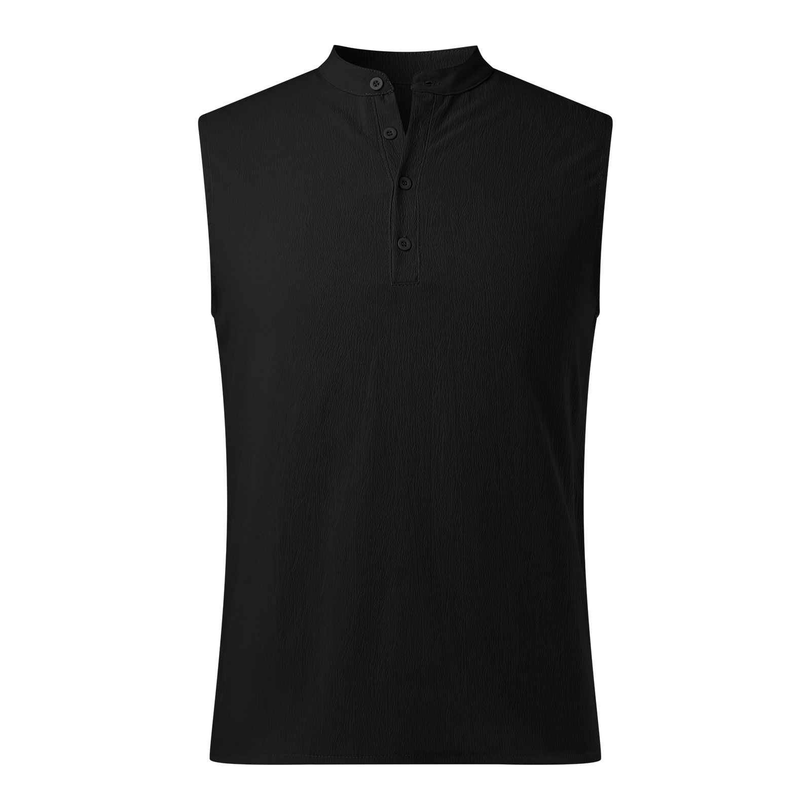 2024 primavera y verano Amazon Hombres Nuevo medio abierto tubo sin mangas camisa de fondo europeo y americano al aire libre chaleco casual de los hombres