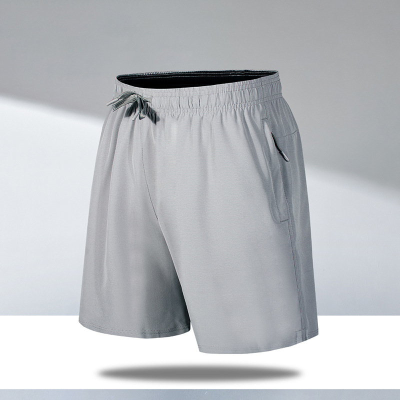 Pantalones cortos deportivos casuales para hombres, pantalones de playa de acondicionamiento rápido y secos, pantalones de hielo largos y sueltos.