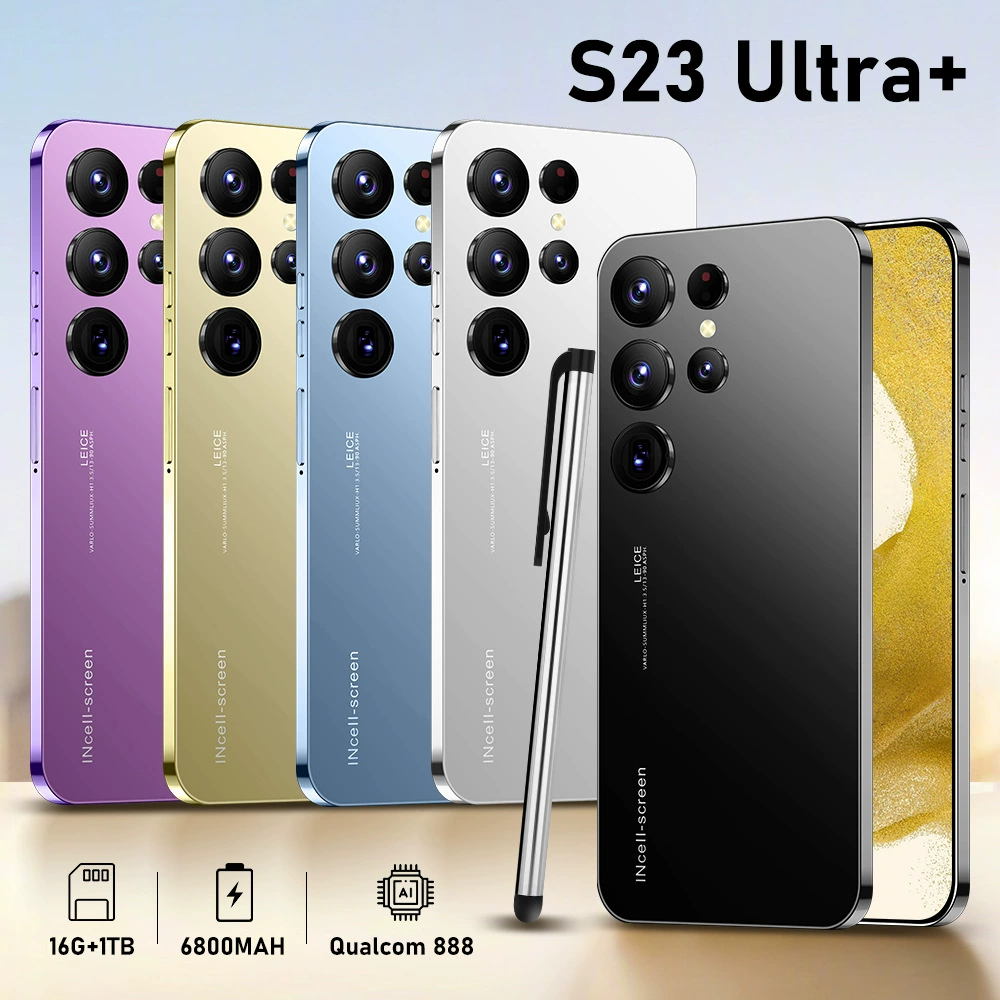 Смартфон S23 6,8″ широкоформатный экран, Android, 16 ГБ + 1 ТБ с внешним стилусом
