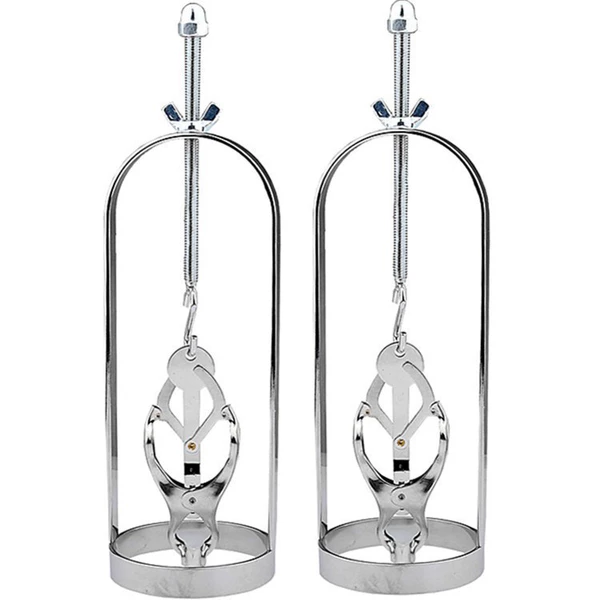 Clock clip silver-silver butterfly clip (round edge)