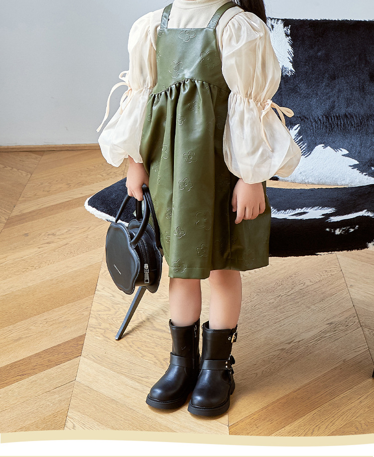 Scarpe per bambini nuovi stivali in pelle per bambini grandi in stile britannico per autunno e inverno, scarpe in pelle con suola morbida per bambini_voghion.com