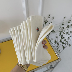 Plusox Socks Ins Trend Middle Calf Socks Embroidered Couple Men Women Long Socks Smiling Rainbow Mood College Style Trend Brand