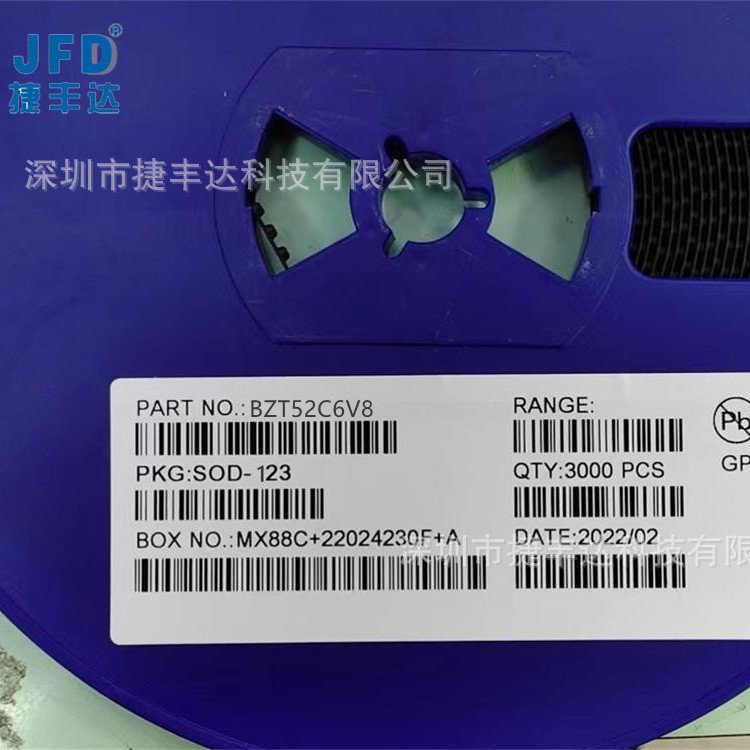 BZT52C6V8   WB    稳压管    6.8V    SOD123