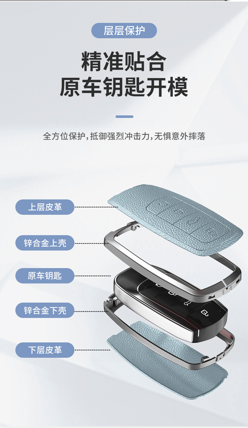 24 Models of Chery Key Covers Arrizo 5Plus New Model Baoruihu 5X/7 Men's and Women's High-End Car Key Shell Buckles