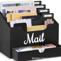跨境木质桌面收纳架文件资料整理架办公室桌面书桌整理盒文件架