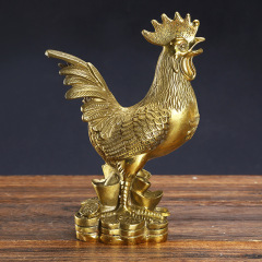 Bronze chicken zodiac chicken copper rooster ingot money chicken bronze crafts gifts manufacturer wholesale