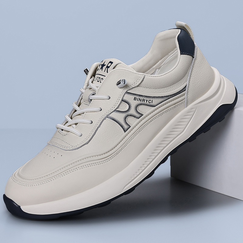 New Style First-Layer Cowhide Men's Casual Sports Shoes, Slip-On Fashionable Men's Shoes, Versatile Genuine Leather Shoes New Style First-Layer Cowhide Men's Casual Sports Shoes, Slip-On Fashionable Men's Shoes, Versatile Genuine Leather Shoes