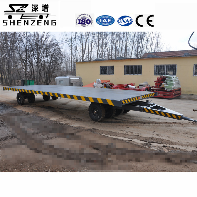 10吨平板拖车 多轴结构 厂内运输全挂拖车 板车 中专运输平板拖车