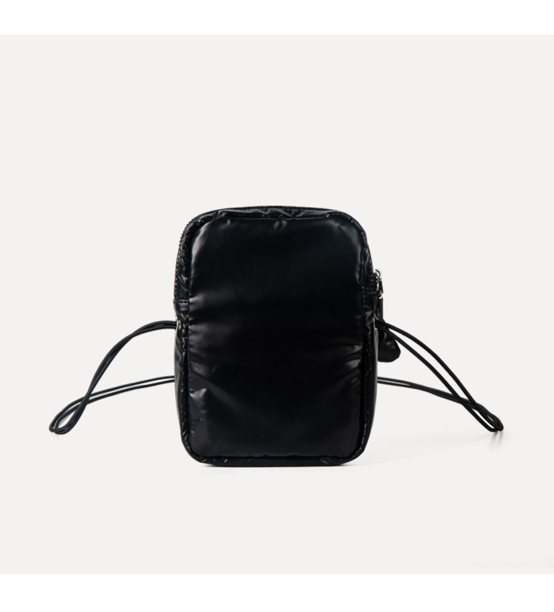 Bolso bandolera pequeño cuadrado de un solo hombro con lazo y diseño de nicho coreano nuevo 2024 para mujer con boca con cordón_voghion.com